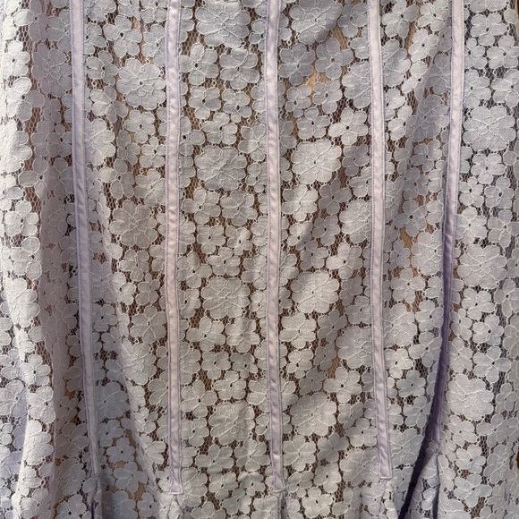 New Nasty Gal Lace Mini Dress Lavender Nude Lining Size 12 New With Tags Pirple - Picture 11 of 15